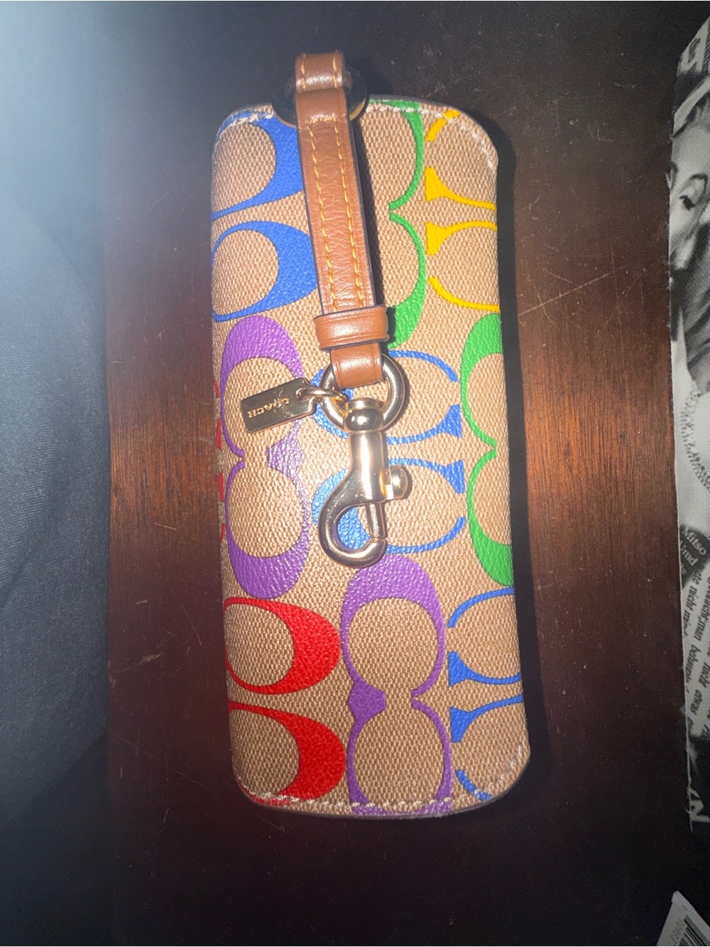 Coach Multicolor Signature Canvas EyeGlass Case Pride rainbow - Picture 4 of 4